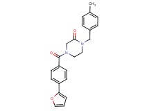 4-[4-(2-furyl)benzoyl]-1-(4-methylbenzyl)-2-piperazinone