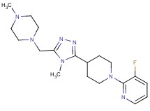 1-({5-[1-(3-fluoropyridin-2-yl)piperidin-4-yl]-4-methyl-4H-1,2,4-triazol-3-yl}methyl)-4-methylpiperazine