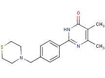 5,6-dimethyl-2-[4-(thiomorpholin-4-ylmethyl)phenyl]pyrimidin-4(3H)-one