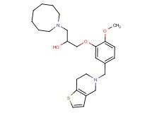1-(1-azocanyl)-3-[5-(6,7-dihydrothieno[3,2-c]pyridin-5(4H)-ylmethyl)-2-methoxyphenoxy]-2-propanol