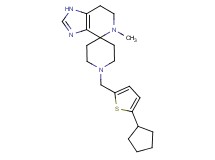 1'-[(5-cyclopentyl-2-thienyl)methyl]-5-methyl-1,5,6,7-tetrahydrospiro[imidazo[4,5-c]pyridine-4,4'-piperidine]