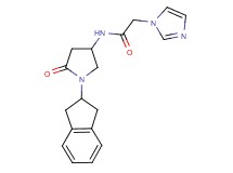 N-[1-(2,3-dihydro-1H-inden-2-yl)-5-oxo-3-pyrrolidinyl]-2-(1H-imidazol-1-yl)acetamide