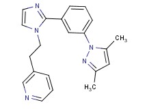 3-(2-{2-[3-(3,5-dimethyl-1H-pyrazol-1-yl)phenyl]-1H-imidazol-1-yl}ethyl)pyridine