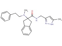 2-[methyl(2-phenylethyl)amino]-N-[(5-methyl-1H-pyrazol-3-yl)methyl]-2-indanecarboxamide