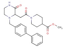 methyl 1-{[1-(4-biphenylylmethyl)-3-oxo-2-piperazinyl]acetyl}-4-piperidinecarboxylate