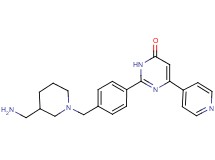 2-(4-{[3-(aminomethyl)-1-piperidinyl]methyl}phenyl)-6-(4-pyridinyl)-4(3H)-pyrimidinone bis(trifluoroacetate)