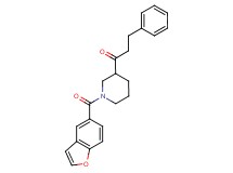 1-[1-(1-benzofuran-5-ylcarbonyl)-3-piperidinyl]-3-phenyl-1-propanone