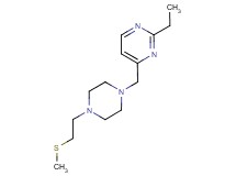 2-ethyl-4-({4-[2-(methylthio)ethyl]piperazin-1-yl}methyl)pyrimidine