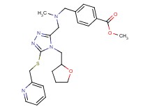 methyl 4-[(methyl{[5-[(2-pyridinylmethyl)thio]-4-(tetrahydro-2-furanylmethyl)-4H-1,2,4-triazol-3-yl]methyl}amino)methyl]benzoate