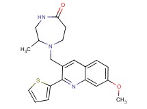 1-{[7-methoxy-2-(2-thienyl)-3-quinolinyl]methyl}-2-methyl-1,4-diazepan-5-one