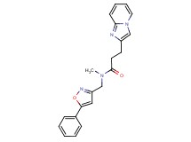 3-imidazo[1,2-a]pyridin-2-yl-N-methyl-N-[(5-phenylisoxazol-3-yl)methyl]propanamide