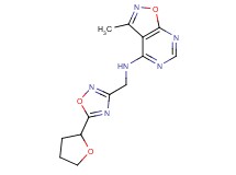 3-methyl-N-{[5-(tetrahydrofuran-2-yl)-1,2,4-oxadiazol-3-yl]methyl}isoxazolo[5,4-d]pyrimidin-4-amine