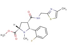 methyl (2S*,4S*,5R*)-5-(2-fluorophenyl)-1-methyl-4-({[(4-methyl-1,3-thiazol-2-yl)methyl]amino}carbonyl)-2-pyrrolidinecarboxylate