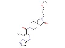 2-(3-methoxypropyl)-8-[(7-methylpyrazolo[1,5-a]pyrimidin-6-yl)carbonyl]-2,8-diazaspiro[4.5]decan-3-one