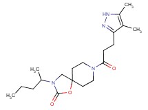 8-[3-(4,5-dimethyl-1H-pyrazol-3-yl)propanoyl]-3-(1-methylbutyl)-1-oxa-3,8-diazaspiro[4.5]decan-2-one