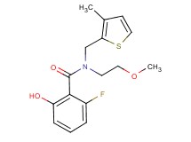 2-fluoro-6-hydroxy-N-(2-methoxyethyl)-N-[(3-methyl-2-thienyl)methyl]benzamide