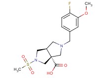 (3aR*,6aR*)-2-(4-fluoro-3-methoxybenzyl)-5-(methylsulfonyl)hexahydropyrrolo[3,4-c]pyrrole-3a(1H)-carboxylic acid