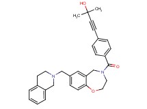 4-(4-{[7-(3,4-dihydro-2(1H)-isoquinolinylmethyl)-2,3-dihydro-1,4-benzoxazepin-4(5H)-yl]carbonyl}phenyl)-2-methyl-3-butyn-2-ol