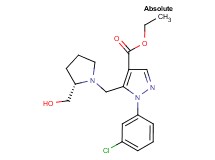 ethyl 1-(3-chlorophenyl)-5-{[(2S)-2-(hydroxymethyl)-1-pyrrolidinyl]methyl}-1H-pyrazole-4-carboxylate