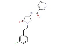 N-{1-[2-(3-chlorophenyl)ethyl]-5-oxo-3-pyrrolidinyl}nicotinamide