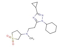 N-[2-(1-cyclohexyl-3-cyclopropyl-1H-1,2,4-triazol-5-yl)ethyl]-N-methyltetrahydrothiophen-3-amine 1,1-dioxide