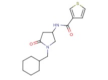 N-[1-(cyclohexylmethyl)-5-oxo-3-pyrrolidinyl]-3-thiophenecarboxamide