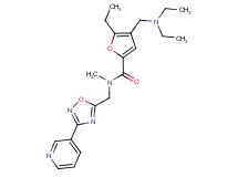 4-[(diethylamino)methyl]-5-ethyl-N-methyl-N-[(3-pyridin-3-yl-1,2,4-oxadiazol-5-yl)methyl]-2-furamide
