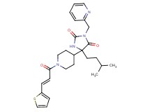 5-(3-methylbutyl)-3-(2-pyridinylmethyl)-5-{1-[(2E)-3-(2-thienyl)-2-propenoyl]-4-piperidinyl}-2,4-imidazolidinedione