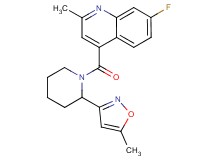 7-fluoro-2-methyl-4-{[2-(5-methyl-3-isoxazolyl)-1-piperidinyl]carbonyl}quinoline