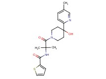 N-{2-[4-hydroxy-4-(5-methylpyridin-2-yl)piperidin-1-yl]-1,1-dimethyl-2-oxoethyl}thiophene-2-carboxamide