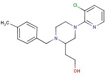 2-[4-(3-chloro-2-pyridinyl)-1-(4-methylbenzyl)-2-piperazinyl]ethanol