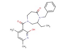 4-benzyl-3-ethyl-1-[(2-hydroxy-4,6-dimethyl-3-pyridinyl)carbonyl]-1,4-diazepan-5-one