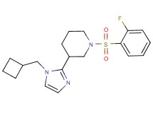 3-[1-(cyclobutylmethyl)-1H-imidazol-2-yl]-1-[(2-fluorophenyl)sulfonyl]piperidine