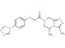 3,5-dimethyl-7-{[4-(1H-tetrazol-1-yl)phenoxy]acetyl}-5,6,7,8-tetrahydro[1,2,4]triazolo[4,3-a]pyrazine