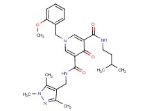 1-(2-methoxybenzyl)-N-(3-methylbutyl)-4-oxo-N'-[(1,3,5-trimethyl-1H-pyrazol-4-yl)methyl]-1,4-dihydro-3,5-pyridinedicarboxamide