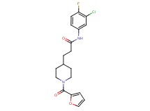 N-(3-chloro-4-fluorophenyl)-3-[1-(2-furoyl)-4-piperidinyl]propanamide