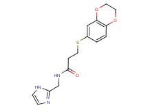 3-(2,3-dihydro-1,4-benzodioxin-6-ylthio)-N-(1H-imidazol-2-ylmethyl)propanamide