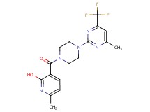 6-methyl-3-({4-[4-methyl-6-(trifluoromethyl)-2-pyrimidinyl]-1-piperazinyl}carbonyl)-2-pyridinol