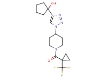 1-[1-(1-{[1-(trifluoromethyl)cyclopropyl]carbonyl}piperidin-4-yl)-1H-1,2,3-triazol-4-yl]cyclopentanol