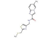 6-methyl-N-({2-[(methylthio)methyl]-1,3-thiazol-4-yl}methyl)imidazo[1,2-a]pyridine-2-carboxamide