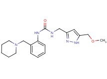 N-{[5-(methoxymethyl)-1H-pyrazol-3-yl]methyl}-N'-[2-(piperidin-1-ylmethyl)phenyl]urea