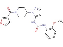 N-{1-[1-(3-furoyl)-4-piperidinyl]-1H-pyrazol-5-yl}-N'-(2-methoxyphenyl)urea