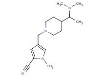 4-({4-[1-(dimethylamino)ethyl]-1-piperidinyl}methyl)-1-methyl-1H-pyrrole-2-carbonitrile