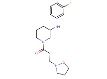 N-(3-fluorophenyl)-1-[3-(2-isoxazolidinyl)propanoyl]-3-piperidinamine