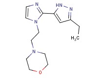 4-{2-[2-(3-ethyl-1H-pyrazol-5-yl)-1H-imidazol-1-yl]ethyl}morpholine