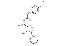 N-{1-[5-methyl-1-(2-pyridinyl)-1H-pyrazol-4-yl]ethyl}-2-[4-(methylthio)phenyl]acetamide