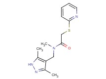N-[(3,5-dimethyl-1H-pyrazol-4-yl)methyl]-N-methyl-2-(2-pyridinylthio)acetamide trifluoroacetate