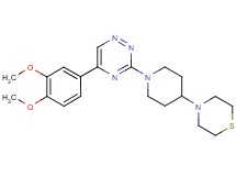 5-(3,4-dimethoxyphenyl)-3-[4-(4-thiomorpholinyl)-1-piperidinyl]-1,2,4-triazine