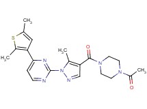 2-{4-[(4-acetyl-1-piperazinyl)carbonyl]-5-methyl-1H-pyrazol-1-yl}-4-(2,5-dimethyl-3-thienyl)pyrimidine