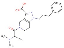 5-[2-(dimethylamino)propanoyl]-1-(3-phenylpropyl)-4,5,6,7-tetrahydro-1H-pyrazolo[4,3-c]pyridine-3-carboxylic acid
